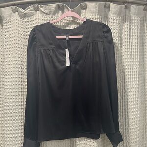 White House Black Market Black Blouse new with tags retail 89.00